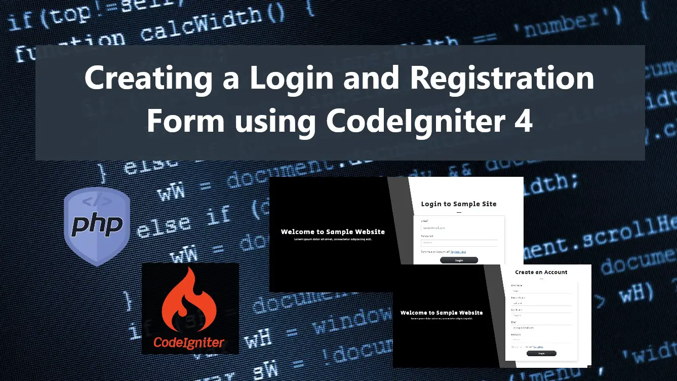 Tạo đăng nhập và đăng ký bằng Framework Codeigniter 4