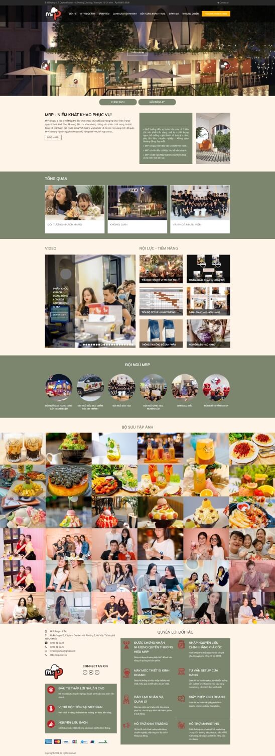 Website cụm nhà hàng nhượng quyền thương hiệu nổi tiếng Hàn Quốc