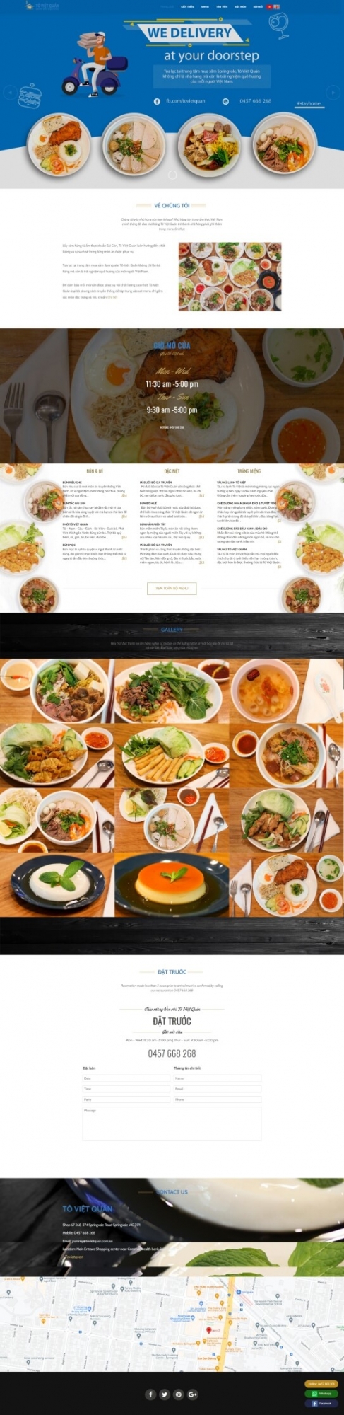 Website nhà hàng nổi tiếng của Việt Kiều Úc